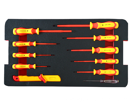 VDE 11pcs screwdriver knife and tester