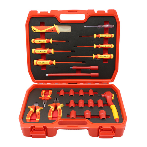 25pc 3/8 Insulated socket Plier and screwdriver set